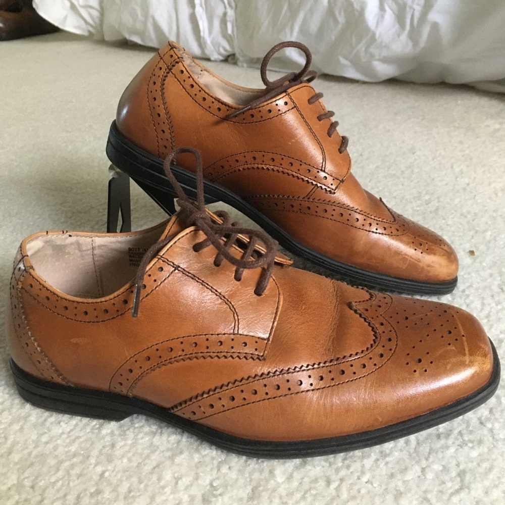Florsheim kids leather dress shoes